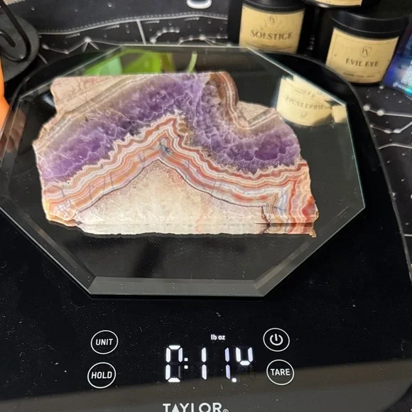 Amethyst Agate Slab on Stand - Picture 9 of 9